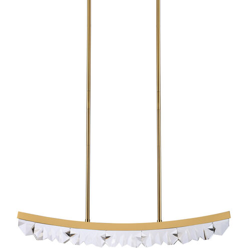 Arcus 1 Light 32 inch Aged Brass Linear Pendant Ceiling Light