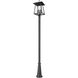 Rainer 5 Light 121.5 inch Black Outdoor Post Mounted Fixture in G9