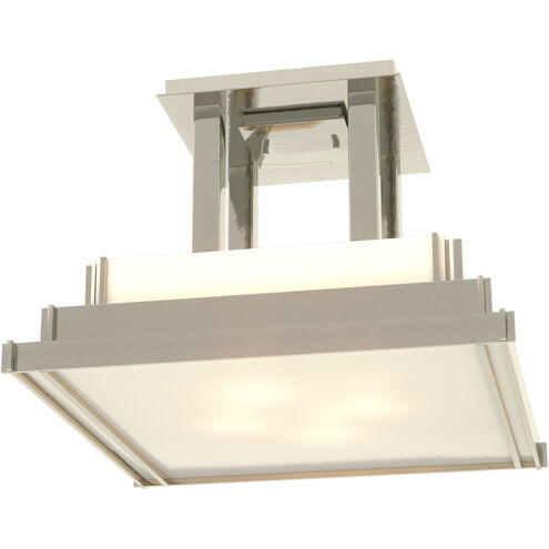 Steppe 4 Light 17.1 inch Modern Brass Semi-Flush Ceiling Light in Ivory Art, Large