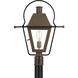 Rue De Royal 1 Light 23 inch Industrial Bronze Outdoor Post Lantern