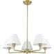 Leila 5 Light 34 inch Luxe Gold Chandelier Ceiling Light