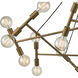 Guesting 20 Light 54 inch Antique Brass Chandelier Ceiling Light