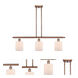 Ballston Cobbleskill LED 36 inch Antique Copper Island Light Ceiling Light in Matte White Glass, Ballston