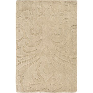 Sculpture 36 X 24 inch Yellow Area Rug, Wool