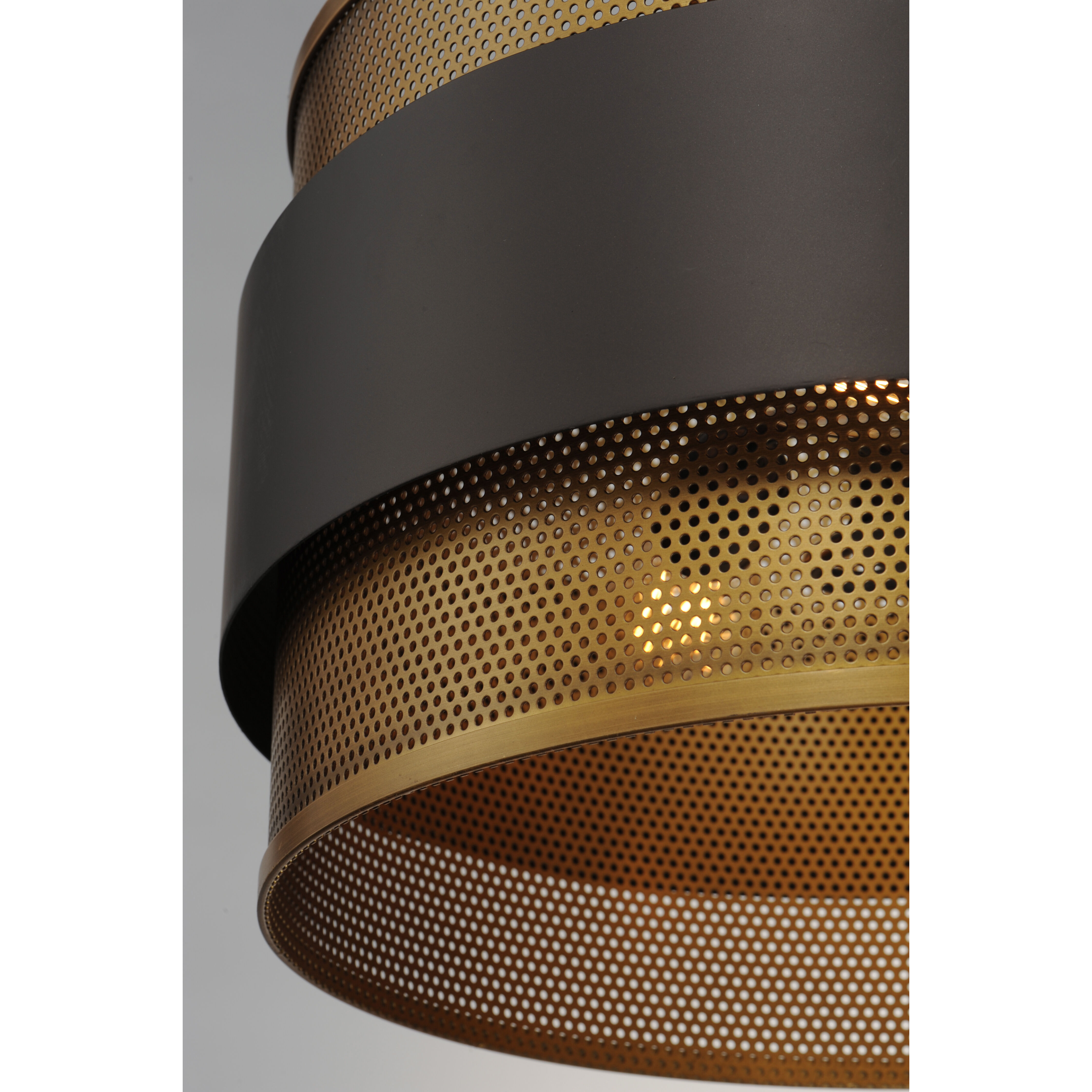 Caspian 3 Light 20 inch Oil Rubbed Bronze/Antique Brass Multi-Light Pendant Ceiling Light