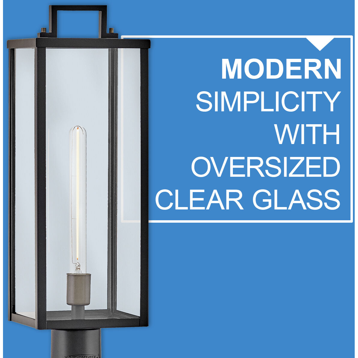 Catalina 1 Light 24 inch Black with Burnished Bronze Outdoor Post Mount