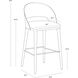 Dezirae 41 inch Antique Brass / Charcoal Black Leather Barstool