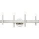 Denmark 4 Light 24 inch Brushed Nickel with Bronze Accents Vanity Sconce Wall Light
