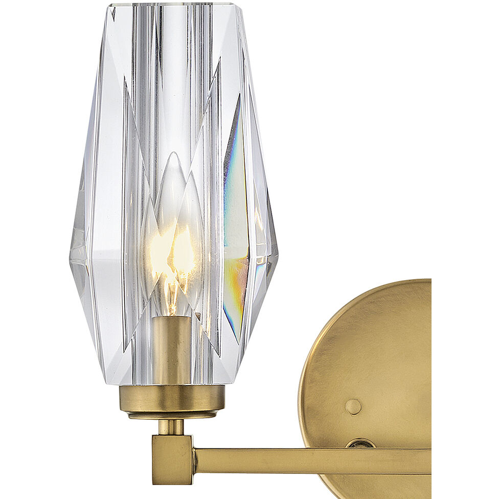 Ana 2 Light 13.75 inch Heritage Brass Vanity Light Wall Light