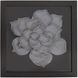 Magnolia Flower Gray Flower with Gold Accents Wood Wall Art