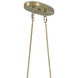 Tropical Wings 2 Light 54 inch Antique Brass Chandelier Ceiling Light, Convertible to Semi-Flush