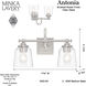 Antonia 2 Light 17.38 inch Brushed Nickel Bath Vanity Light Wall Light