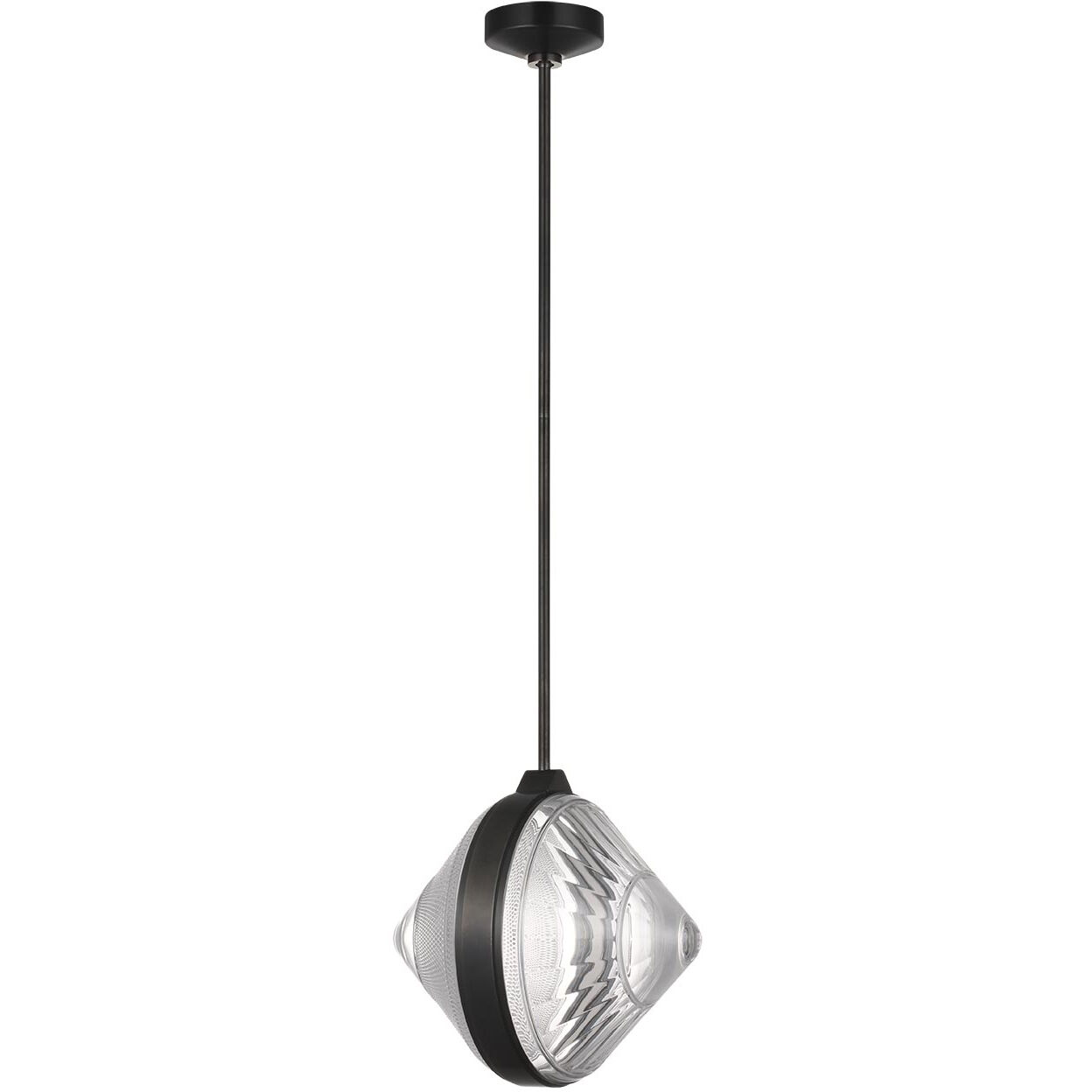 Waterford Copper Coast LED 15 inch Bronze Karo and Olive Cut Pendant Ceiling Light