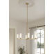 Wexmere 8 Light 35 inch Legacy Brass and Dark Matte Black Chandelier Ceiling Light