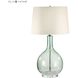 Glass 28 inch 100 watt Green with Clear Table Lamp Portable Light in Incandescent