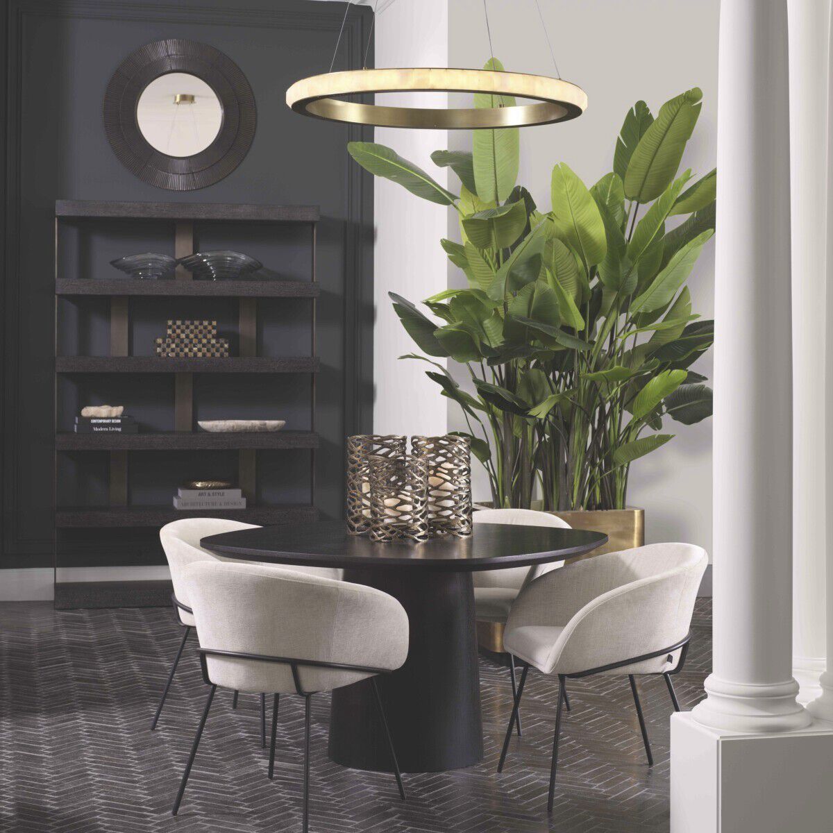 Cabildo 40.16 inch Alabaster with Antique Brass Chandelier Ceiling Light