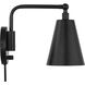 Drae 1 Light 8.13 inch Midnight Black Task Sconce Wall Light in Incandescent