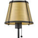 Clarke 1 Light 7.25 inch Black with Lacquered Dark Brass accents Sconce Wall Light