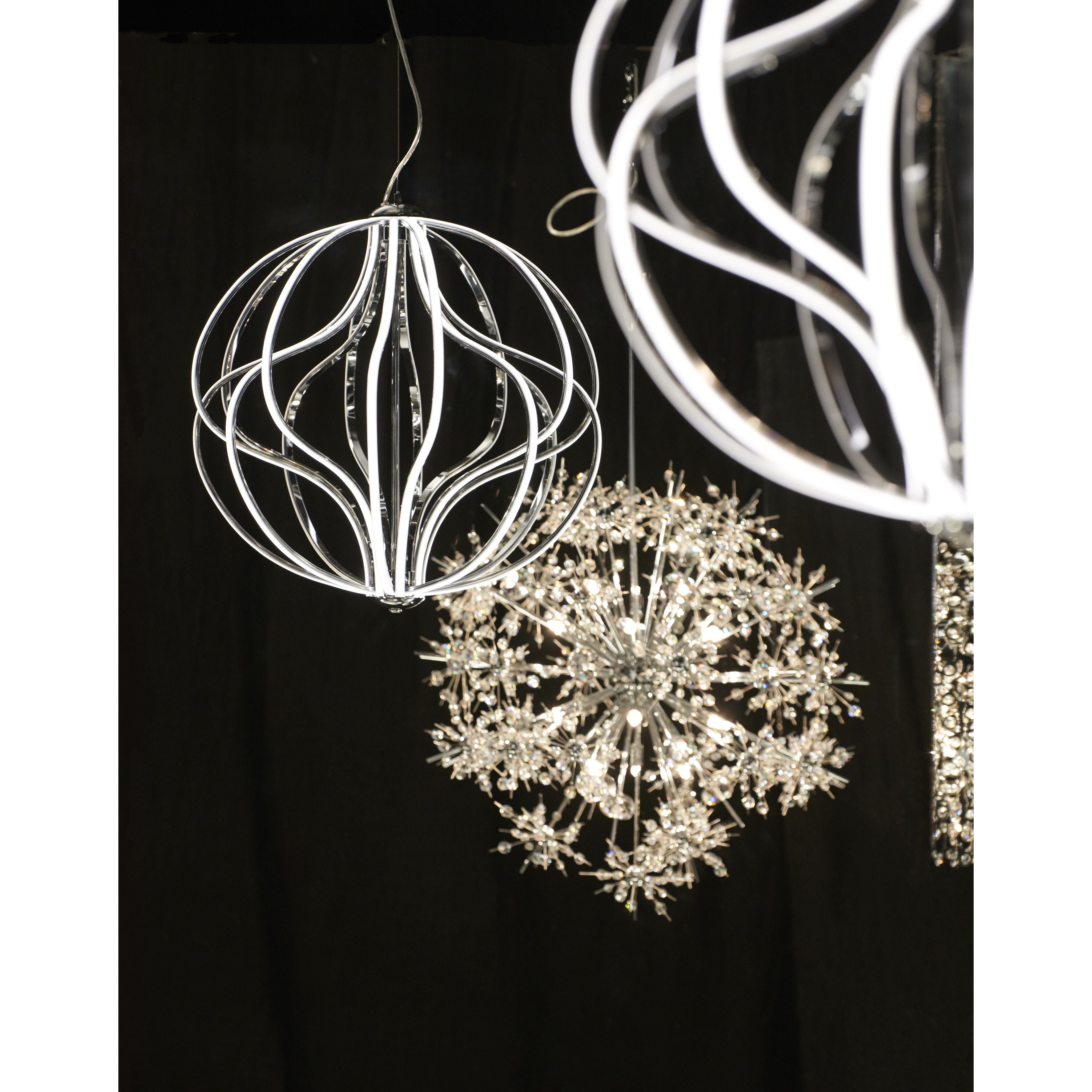 Aura LED 24 inch Polished Chrome Single Pendant Ceiling Light