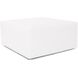 Universal 36 inch White Outdoor Ottoman Cover, 36in Square, The Atlantis Collection