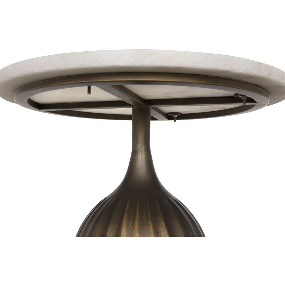 Samuel 18 X 18 inch Aged Brass Side Table