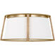 Drew & Jonathan Cortes 2 Light 13.5 inch Satin Brass Flush Mount Ceiling Light