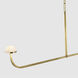 Kelly Wearstler Pedra LED 56.75 inch Antique-Burnished Brass Linear Chandelier Ceiling Light