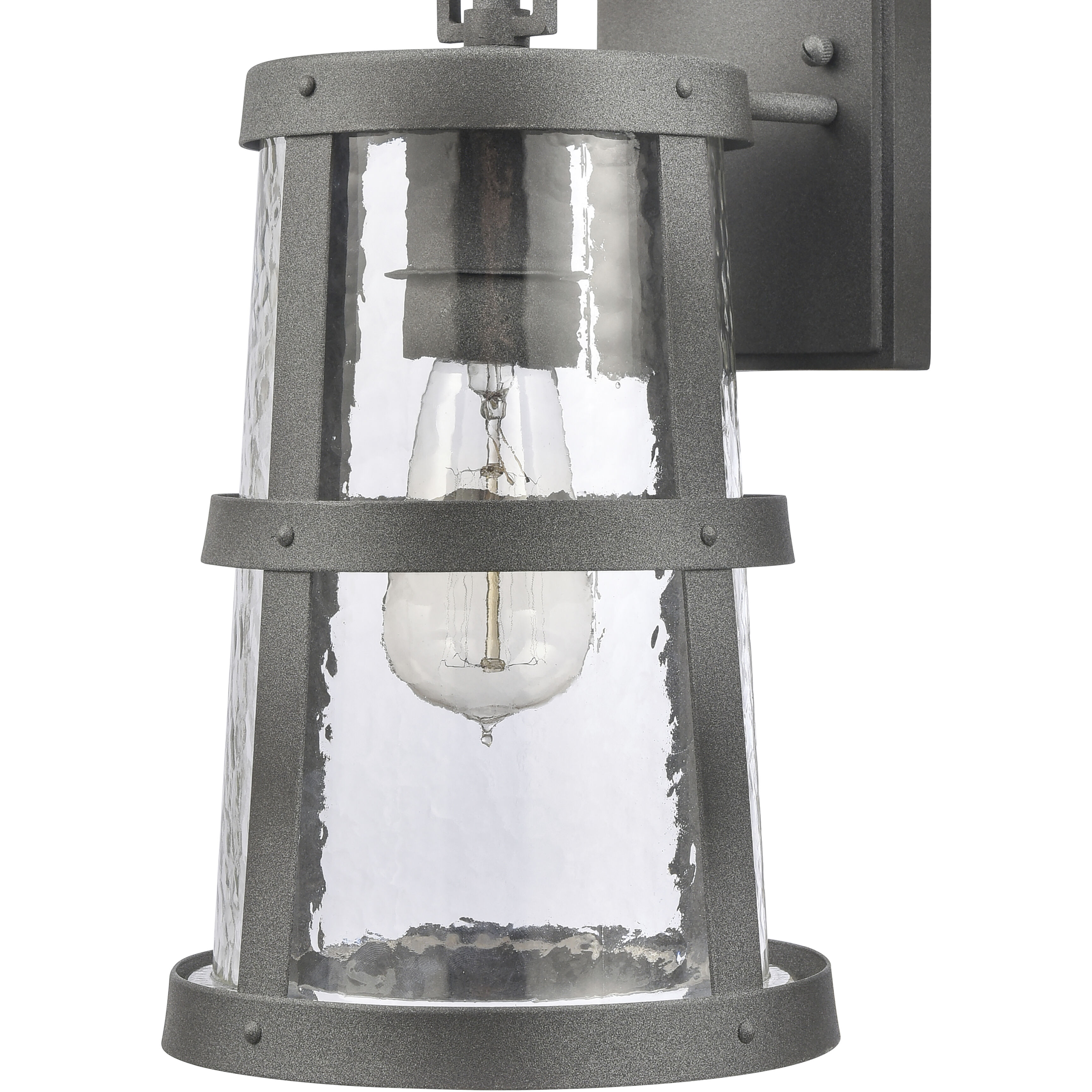 Dakota 1 Light 14 inch Distressed Zinc Outdoor Wall Sconce