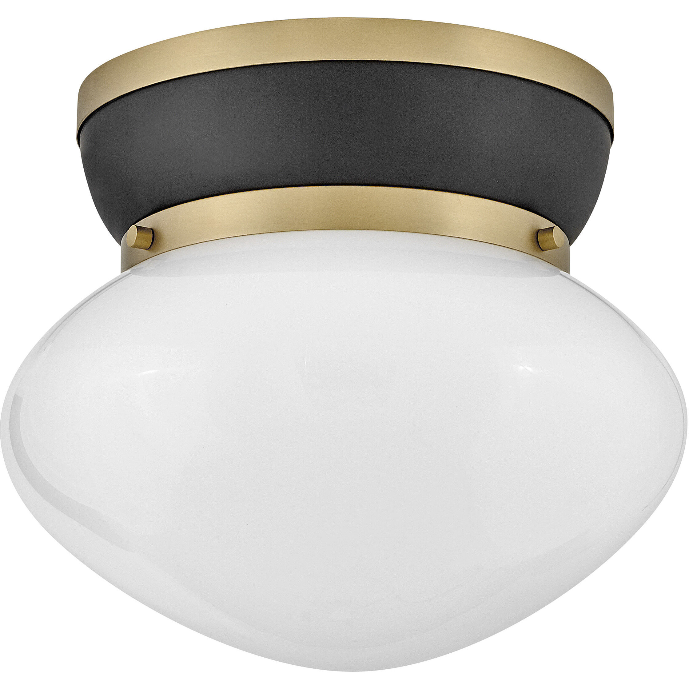 Lucy 1 Light 12 inch Black with Lacquered Brass Flush Mount Ceiling Light