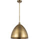 Ballston Dome LED 16 inch Brushed Brass Pendant Ceiling Light
