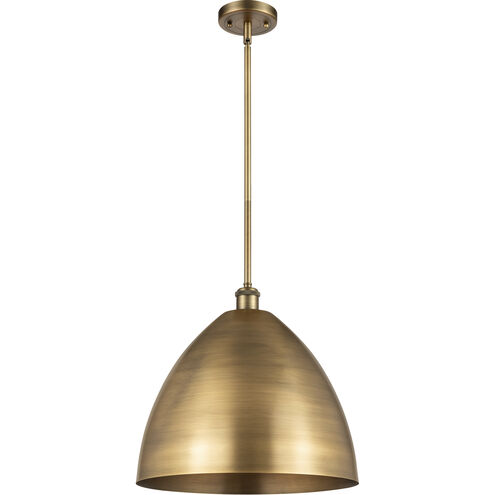 Ballston Dome LED 16 inch Brushed Brass Pendant Ceiling Light