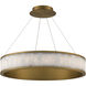 Coliseo 1 Light 28 inch Aged Brass Pendant Ceiling Light