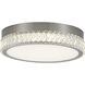 Chevron LED 15.75 inch Brushed Nickel Flush Mount Ceiling Light