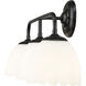 Dorinda Vanity Wall Light in Matte Black
