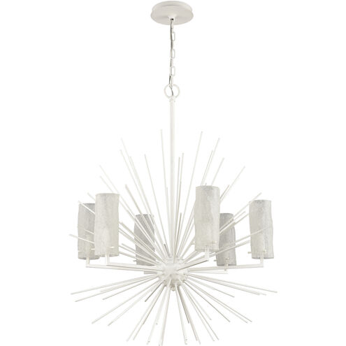 Sea Urchin 6 Light 27 inch White Coral Chandelier Ceiling Light