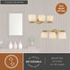 Bosworth 3 Light 22 inch Muted Brass Bathroom Light Wall Light