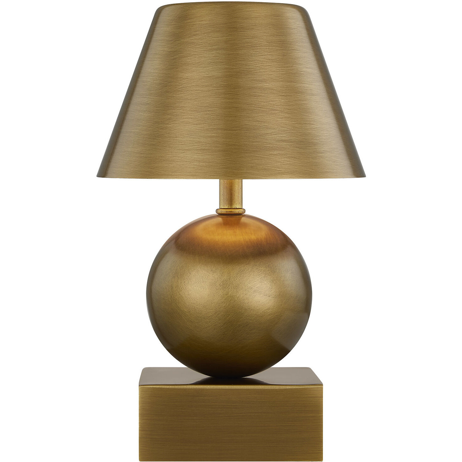 Silas 9.25 inch 2.30 watt Brass Portable Rechargeable Table Lamp Portable Light, Coco & Dash