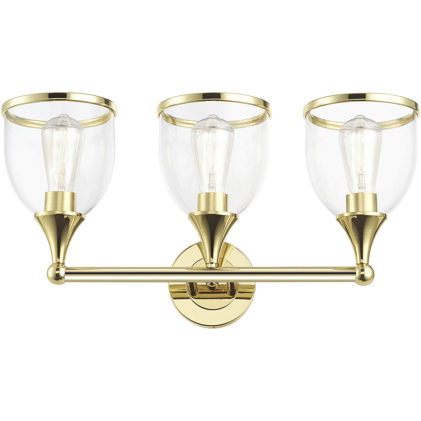 Ashridge 3 Light 24 inch Polished Brass Vanity Wall Sconce Wall Light
