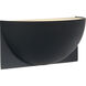 Peter Bristol Quarter Sphere LED 10 inch Matte Black Wall Light in Matte Bronze, Small