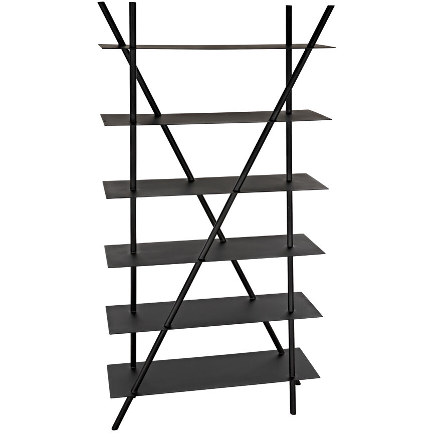 Siddhartha Matte Black Bookcase
