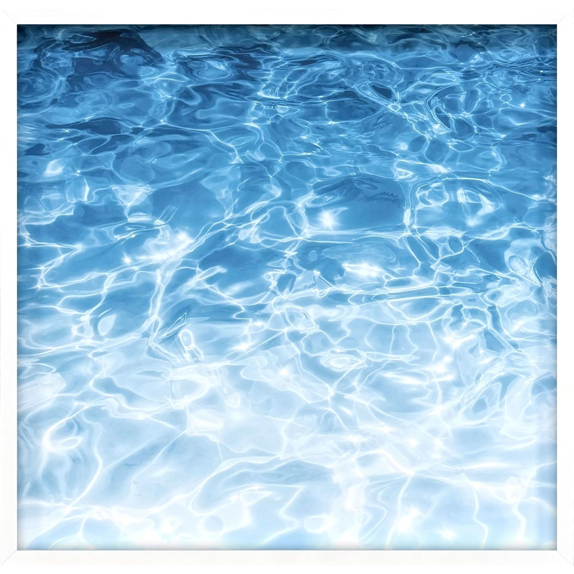 Turquoise Ocean Blue Framed Art