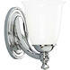 Victorian 1 Light 6 inch Polished Chrome Bath Vanity Wall Light, Delta