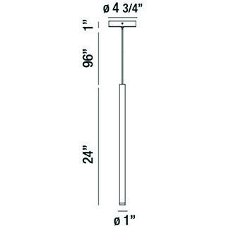 Navada LED 1 inch Black Pendant Ceiling Light, Medium