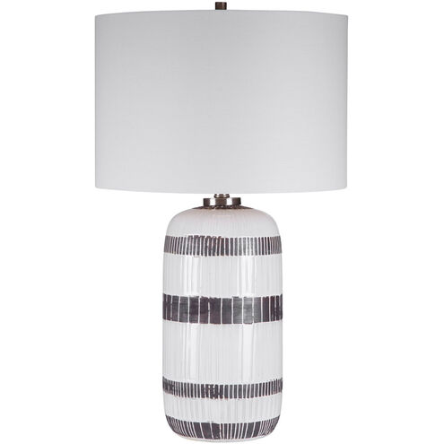 Granger 29 inch 150 watt Aged White and Dark Chocolate Brown Table Lamp Portable Light