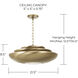 Gia 1 Light 21.5 inch Aged Brass Pendant Ceiling Light