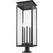 Nova 5 Light 37 inch Black Outdoor Pier Mounted Fixture