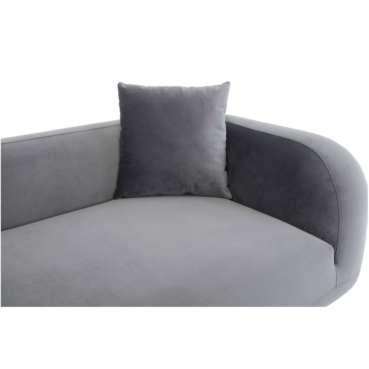 Deleuze Anthracite Chaise in Grey