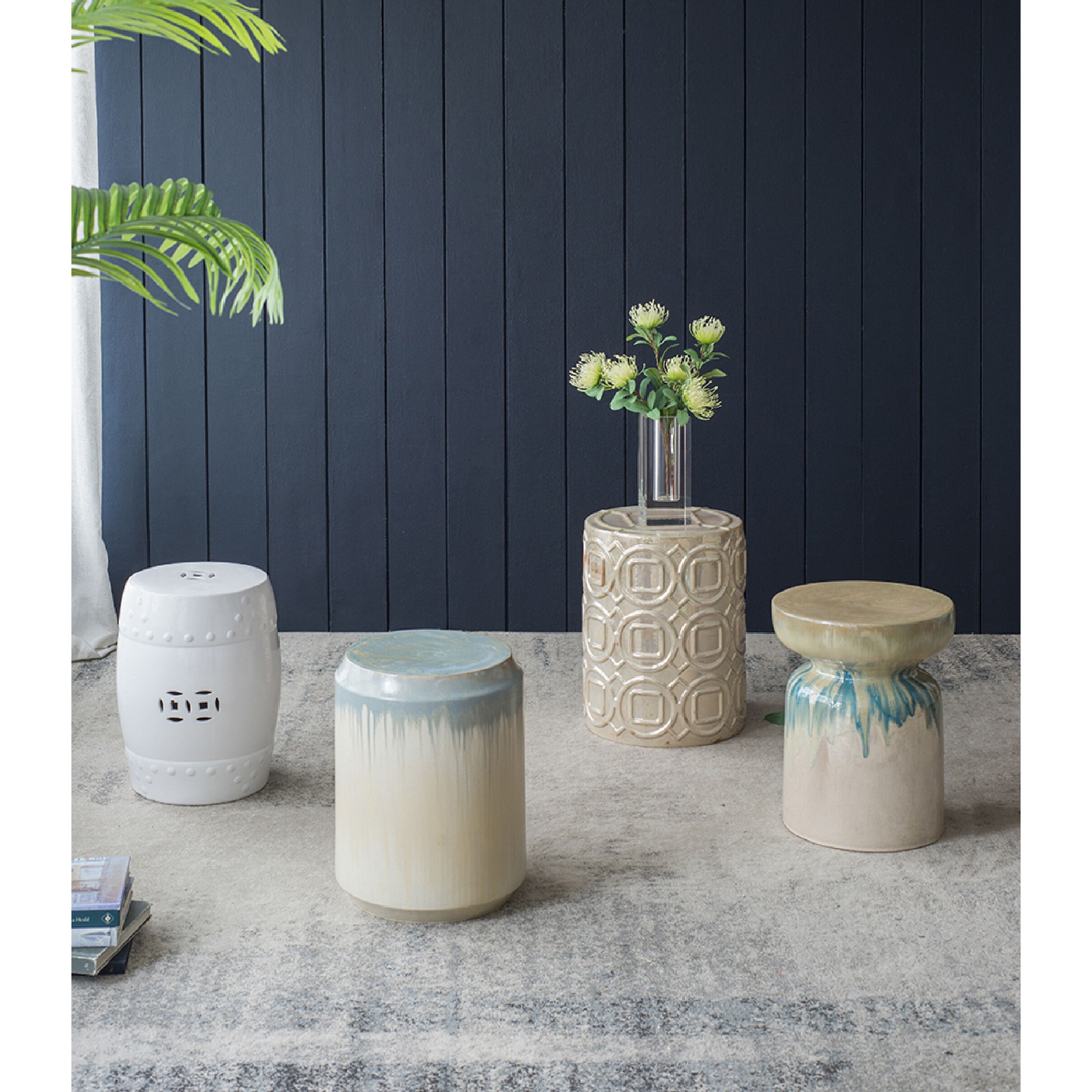 Cream garden store stool
