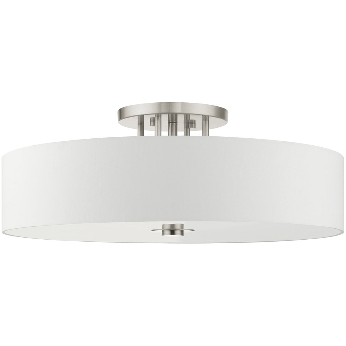 Meridian 6 Light 30 inch Brushed Nickel Semi Flush Ceiling Light