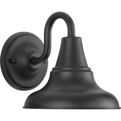 District Outdoor Wall Lantern in Black, Standard Lamping